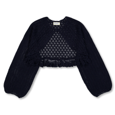 BEAMS BOY Lace Knit Bolero - Dark Navy