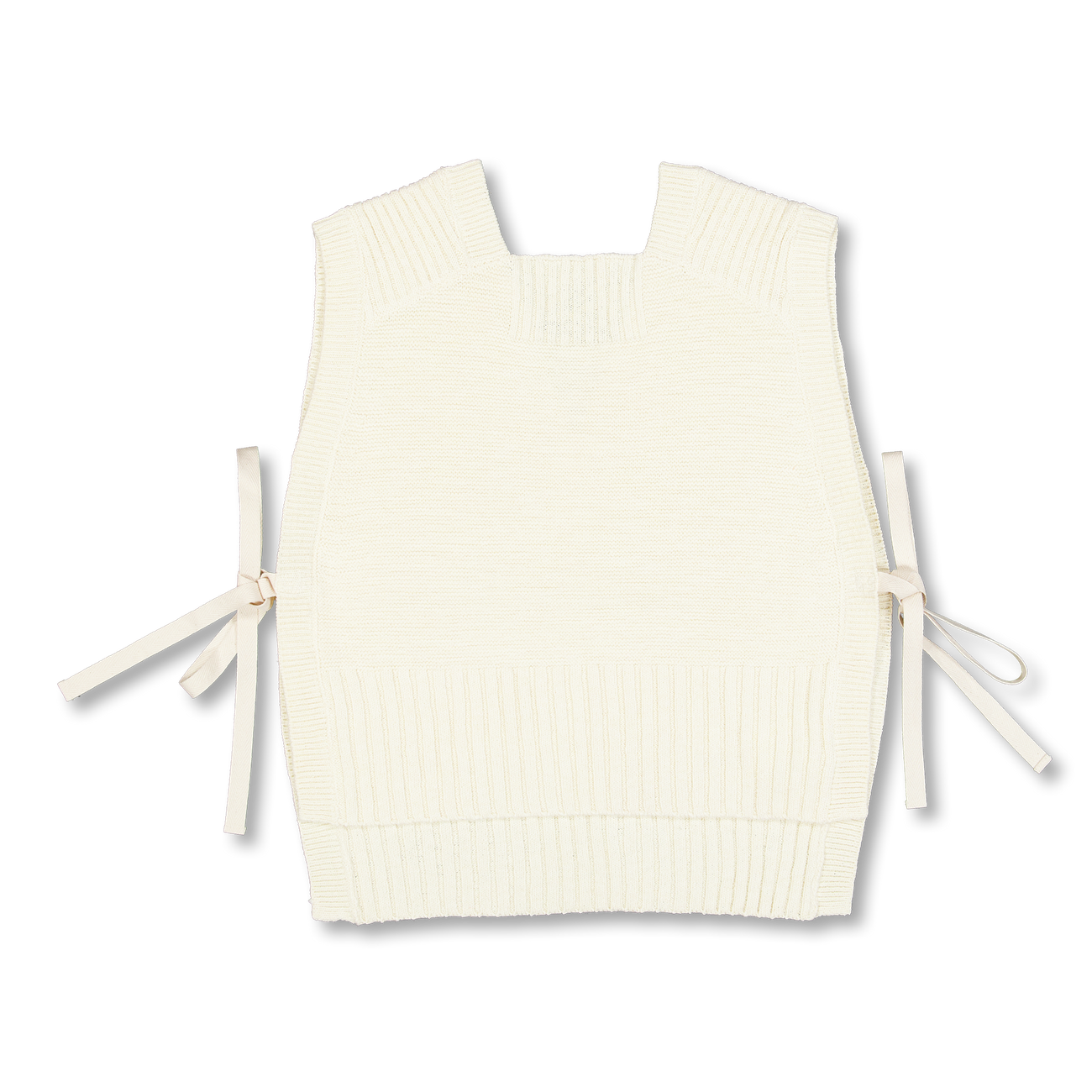 BEAMS BOY Side Ribbon Red Cross Vest Ivory | Nitty Gritty