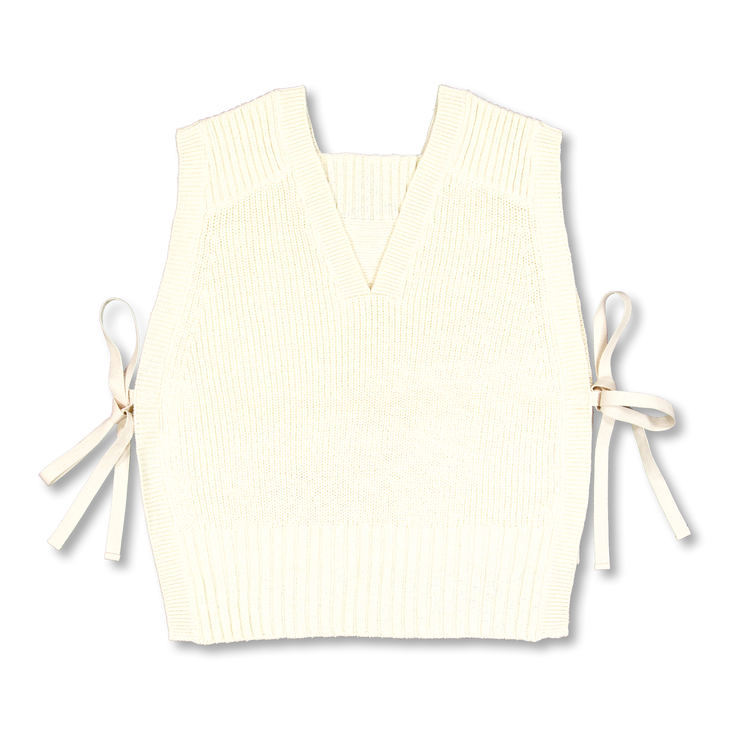 BEAMS BOY Side Ribbon Red Cross Vest Ivory | Nitty Gritty