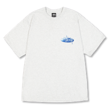 Stüssy Wave Oval Tee - Ash Heather