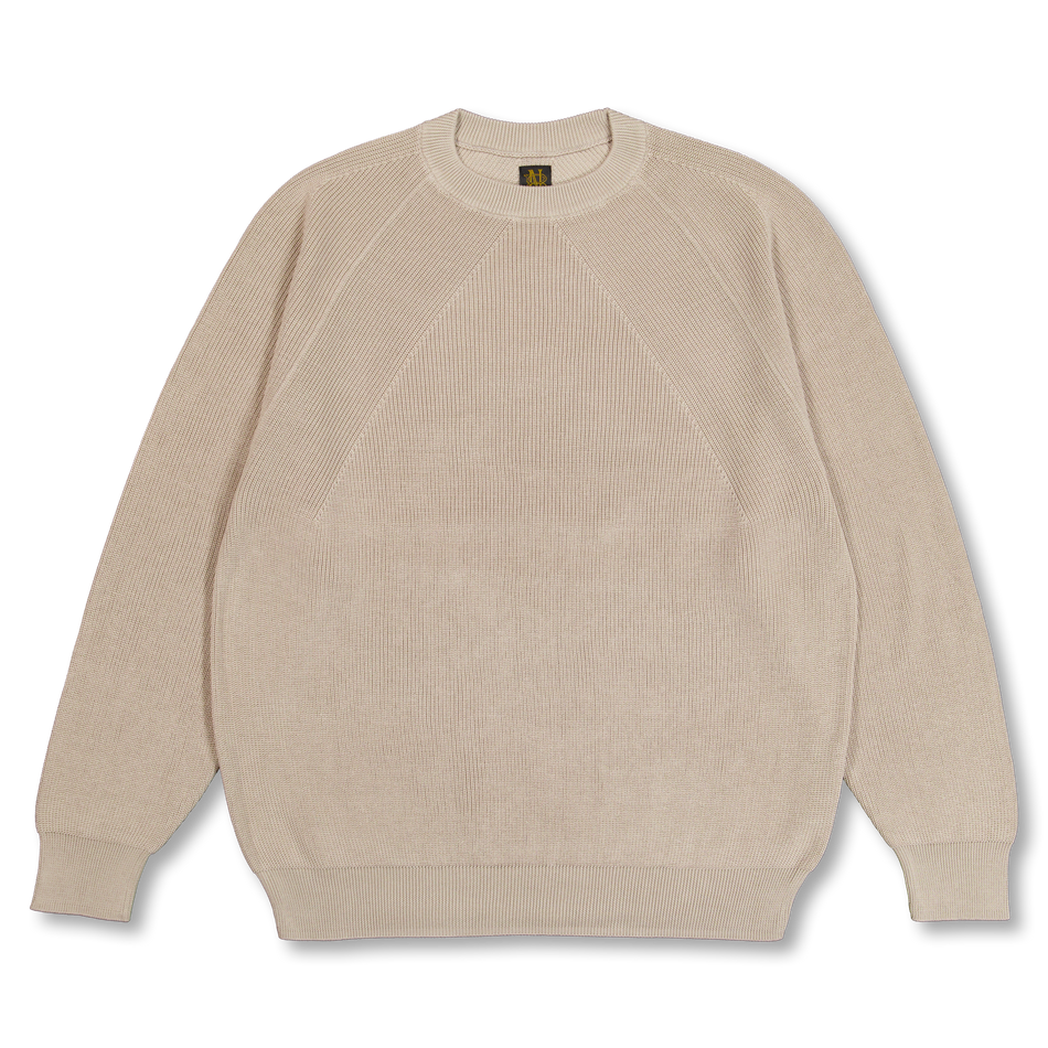 Batoner Caribbean Sea Island Cotton Signature Crew Neck Greige
