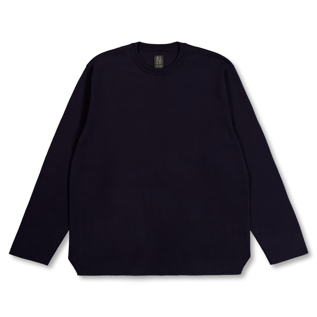 Batoner 32G Smooth Knit Long T-Shirt Navy | Nitty Gritty