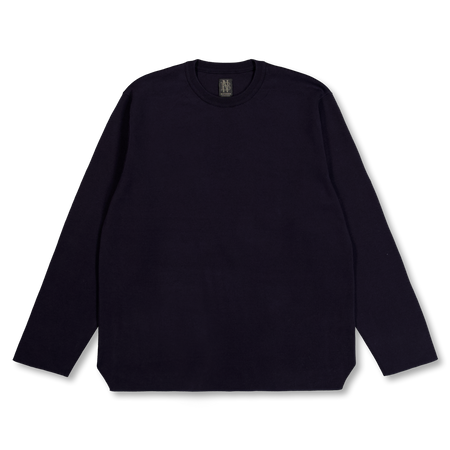 Batoner 32G Smooth Knit Long T-Shirt Navy | Nitty Gritty