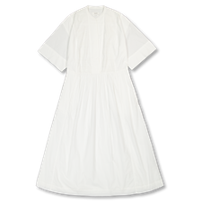 Toast                                              Embroidered Cotton Voile Dress - Chalk White