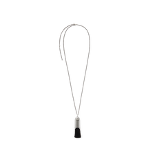 Lemaire Personal Brush Necklace - Silver / Brown