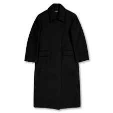Our Legacy Boulevard Coat - Black Stamped Wool