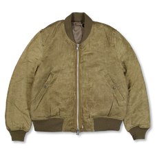 Our Legacy Bomber - Marsh Khaki Wax Dipped Cupro