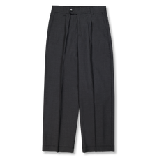 mfpen Patch Trousers - Dark Grey Dry Wool