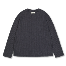 mfpen Round Neck Sweater - Grey Bouclé Rib
