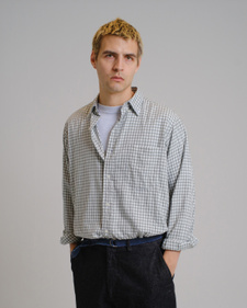 Nitty Gritty® Worldwide Brushed Checked Twill Shirt - White/Gray