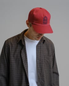 Nitty Gritty® Worldwide Pacific 5-Panel Hat Chino Twill - Brick Red/Navy