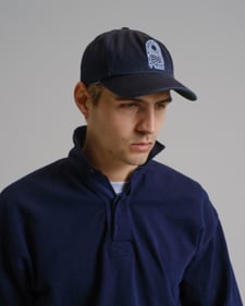 Nitty Gritty® Worldwide Pacific 5-Panel Hat Washed Chino Twill - Midnight Navy/White