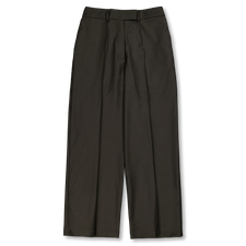 Cordera Low Rise Virgin Wool Pants - Dark Brown
