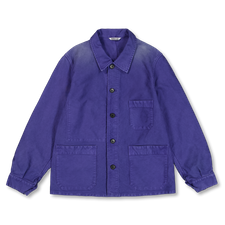 Auralee Garment Dyed Organic Cotton Heavy Moleskin Coveral - Faded Navy
