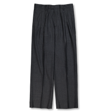 Auralee Super Light Wool Two-Tuck Slacks - Top Charcoal