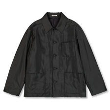 Auralee Light Silk Padded Blouson - Ink Black