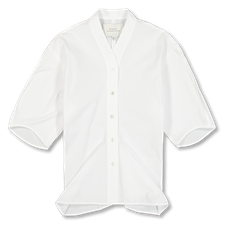 Studio Nicholson Asti Curved Sleeve Top - White