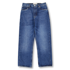 Studio Nicholson Denjo Wide Leg Forward Seam Pant - Worn Wash Indigo