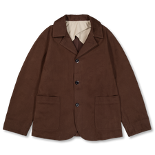 Conkers Bruton Blazer Heavy Peached Cotton - Dark Brown