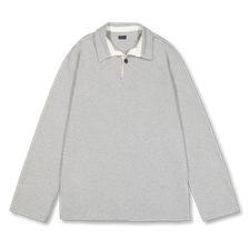 Conkers Rugby Shirt Organic Jersey - Grey Marl
