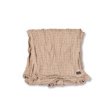 Conkers Knot Scarf Tattersall Linen - Brown Overdye