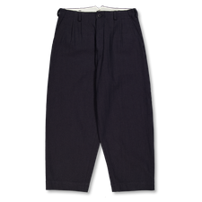 Evan Kinori                                        Two Pleat Pant - Navy Grey