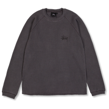 Stüssy Raglan Thermal Basic Stock - Washed Black