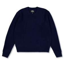 Stüssy Waffle Cashmere Sweater - Deep Navy