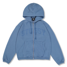 Stüssy Faded Graphic Zip Hood - Washed Navy