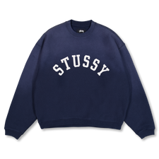 Stüssy Sun Faded Oversized Crew - Navy