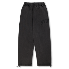 Stüssy Faded Graphic Fleece Pant - Washed Black