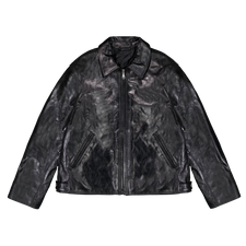 Stüssy Garage Jacket Leather - Black