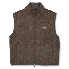 Nanamica OOAL Zip Up Mohair Vest - Beige