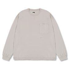 Nanamica OOAL Long Sleeve Pocket Tee - Light Gray