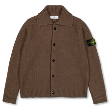 Stone Island Lambswool Collared Jumper 5100056 - Umber Melange