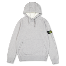 Stone Island Cotton Fleece Hooded Sweatshirt 6100062 - Melange Grey