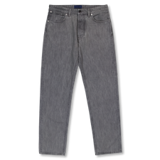 Stone Island Black Denim-Light Grey Wash Loose Fit J100006 - Grey Light Wash