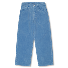 Auralee Garment-Dyed Finx Corduroy 5P Wide Pants - Dusty Blue