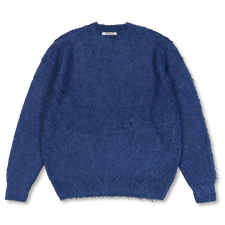 Auralee Brushed Super Kid Mohair Knit P/O - Light Navy