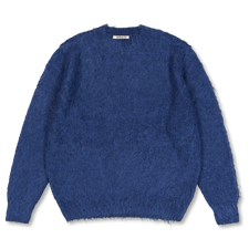 Auralee Brushed Super Kid Mohair Knit P/O - Light Navy